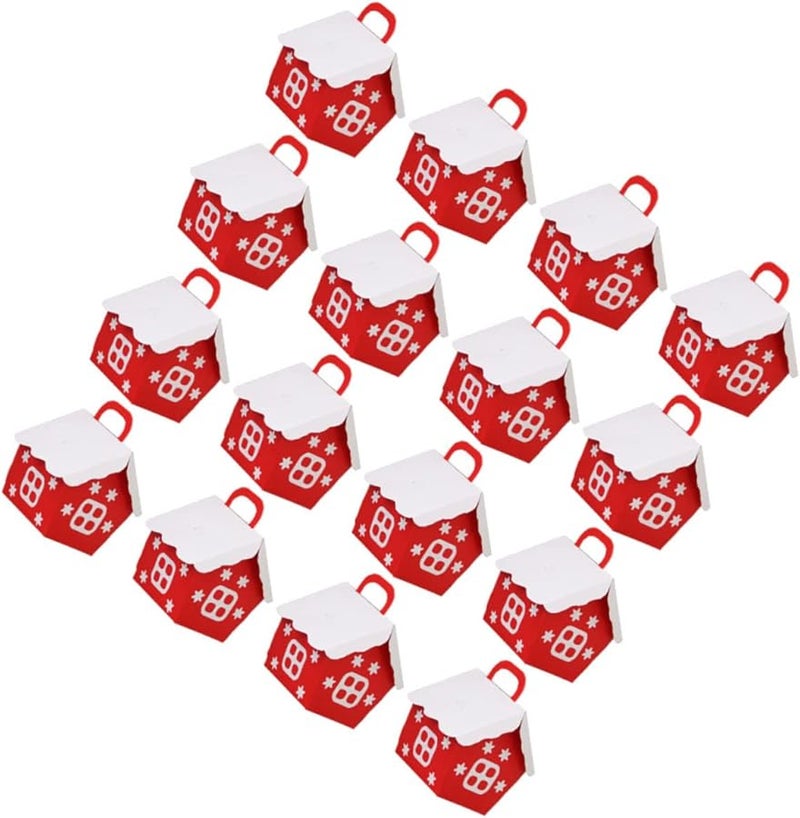Christmas Red Little House Candy Box 25pcs Festive Treats Storage Container For Weddings Home Parties - Image 1